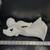 Vintage Collectible Angel Figurine Playing Lyre~Harp White Glossy Ceramic 12" H 17 thumbnail