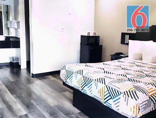 $500 / 1br - Sharply Discounted Weekly Rates - All-Inclusive > W-Fi, Pool, Cable TV (Seattle South)63852483909379120