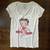 NWOT-NEW Betty Boop Scoop Neck White 100% Cotton Tshirt-Size XXL 1 thumbnail