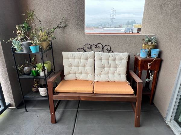 Outdoor seating 2 seat bench 1