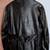 Vintage 1970s Black Leather Jacket Pea Coat 3 thumbnail