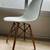 Mid-Century Modern Accent Chair (WHITE) with Wood Legs 3 thumbnail