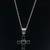 Sterling Silver Blue Sapphire & Diamond Cross 18” Necklace 1 thumbnail