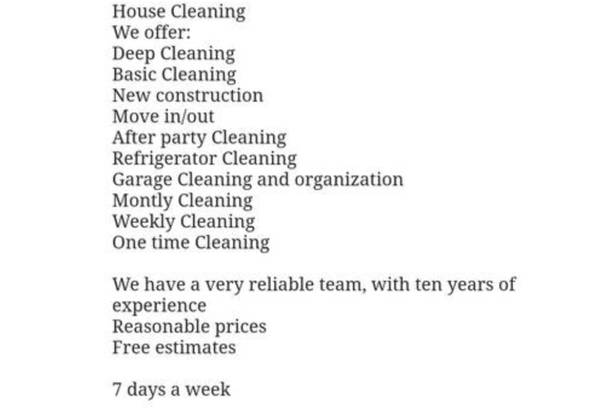 House Cleaning Services 1