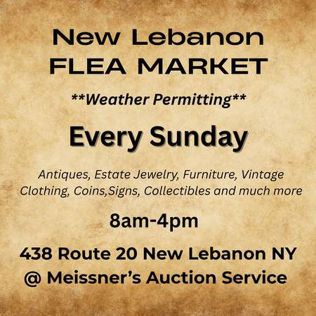 New Lebanon Flea Market Every Sunday - garage & moving sales