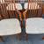 Mid century Modern Danish teak tall back dining chairs 5 thumbnail