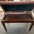 Bonnlo Brown Duet Piano Bench with decorative buttons 8 thumbnail