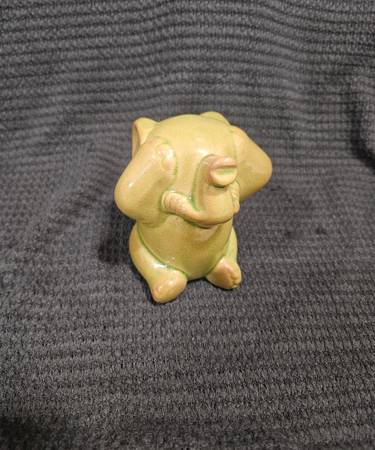 Cute Decorative Green Shy Elephant 1