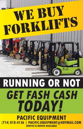 We buy Forklifts cash for Forklift 1