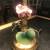 Vintage Brass Flower Pop  Out Design Desk Table Lamp Light & Shade 2 thumbnail