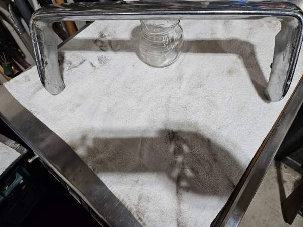 1949 Chevy bumper license plate surround 1