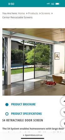 Lacantina retractable screen door 18 ’ x 7’ 1