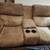 Dark Brown and Tan Suede and Leather Sofa & Love Seat. 2 thumbnail