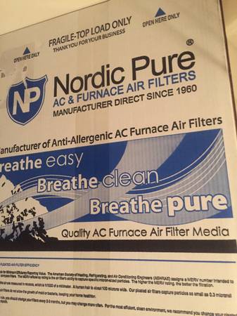 6x Filtro de aire HVAC para horno AC Nordic Pure 20x24x1 - $39 (falls church)63471282676099121