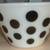 Vintage FIRE-KING MCM Black Polka Dot Mixing Bowl 4" tall x 6 1/2" dia 3 thumbnail