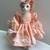 Rare Bunny Doll Hand Crafted Painted Face w Natural Eyelashes & Stand 1 thumbnail