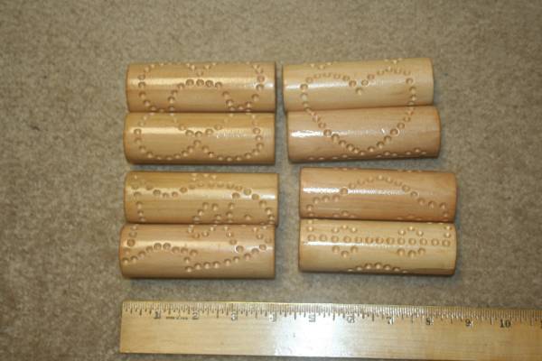 8 Small Rolling Pins with Designs 1