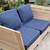 Restoration Hardware Teak Sectional Corner Lounge Chairs/Loveseat 4 thumbnail