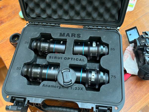 Sirui anamorphic mars lens set 24mm 35mm 50mm 75mm 1