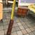 Faux Bamboo, Early 1900's turned wood  plant stand A179 7 thumbnail