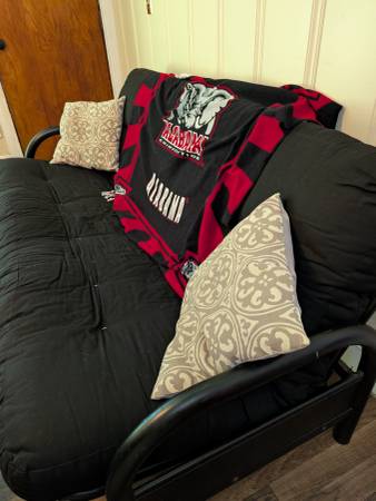 FUTON METAL WITH 9"Mattress - $100 (Anniston)63440276111235122