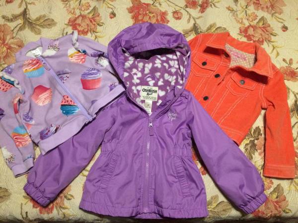 OshKosh/Carter’s 2 Jackets and a top, girl, 24 Mo-2T 1