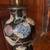 Vintage black porcelain Asian inspired Ethan Alan Asian table lamp 3 thumbnail