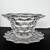 Fostoria American Clear Mayonnaise / Sauce Bowl With Underplate 4 thumbnail