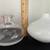 3 glass bud vases- orange - white- clear 9 thumbnail