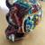 Life Size Mexican Ceramic Sugar Skull W/Horns and Snake 5 thumbnail