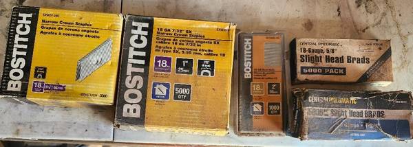 Bostitch-Assorted crown staples and brads 1