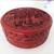 VTG TRINKET/JEWELRY BOX- Genuine CINNABAR Asian Lacquer Hand Carved 1 thumbnail