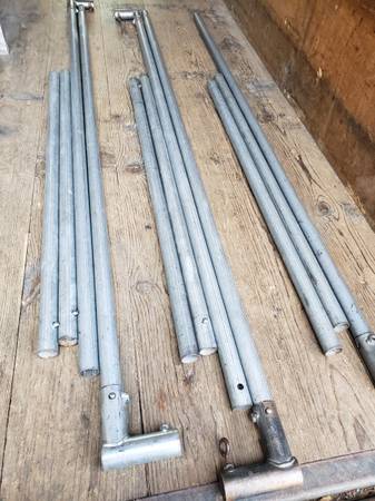 Craft Hut Flourish awning connectors corner & poles, used, 3 sets 1