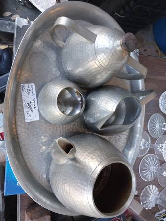 Hand made in Borneo aluminum serving set ($135) 1