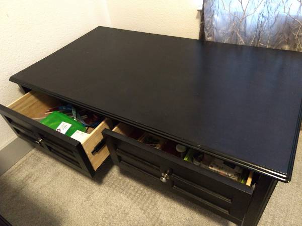 center table - matching BLACK/DARK BROWN-CHROME - MUST GO!! 1