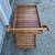 Premium Solid Teak Outdoor Serving Cart/ Folding Bar Trolley with Removable Tray 6 thumbnail