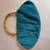Banana Republic Turquoise Suede Clutch with Bamboo Handle 4 thumbnail