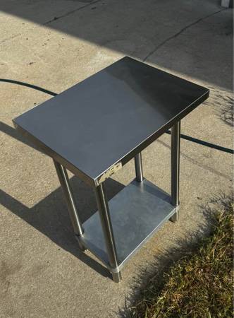 Used REGENCY 24” x 18” Stainless Steel work TABLE — $135 in Daytona Beach