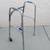2-Button Folding Walker with Contoured Hand Grips, Wheels & Glide Caps 2 thumbnail