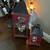 Giant Red Wooden Candle Lantern & Matching Smaller Lantern 1 thumbnail