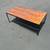 Mid Century Atomic Iron and Walnut Coffee Table by Thin Line 1 thumbnail