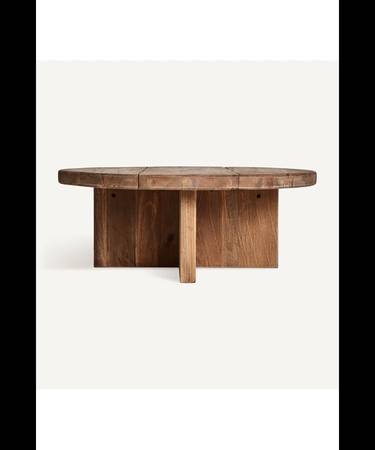 Brand New Solid Reclaimed Wood Coffee Table - 90cm Diameter 1