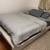 White Leather Queen Bed 1 thumbnail