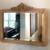 Refurbished Whitewashed Antique Oak Mirror 1 thumbnail