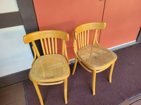 Nice round back wooden chairs 1