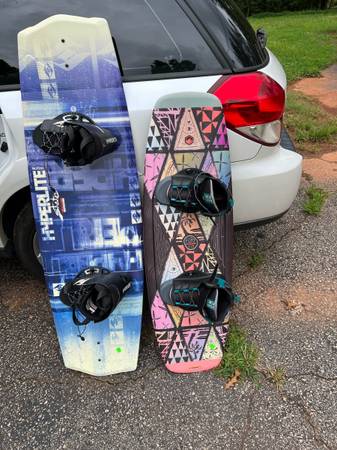 Hyperlite and Loquid Force Wakeboards w/ Bindings 1
