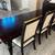 Crate & Barrel Dining Room Table, chairs and Bench. Dark Cherry Wood 4 thumbnail