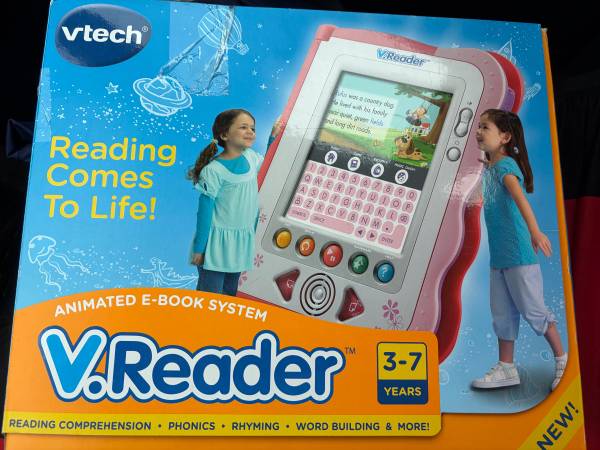 New Unopened Vtech V.Reader Interactive E-reading System w/2 Games 1