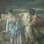 HUGE 49"X36" ANTIQUE NEOCLASSICAL STYLE PAINTING OF LOVERS IN GARDEN 3 thumbnail