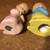 TWO KIDS GIRL PINK BOY YELLOW BLUE KNEELING PRAYING STATUE JULIE 79 6" 5 thumbnail